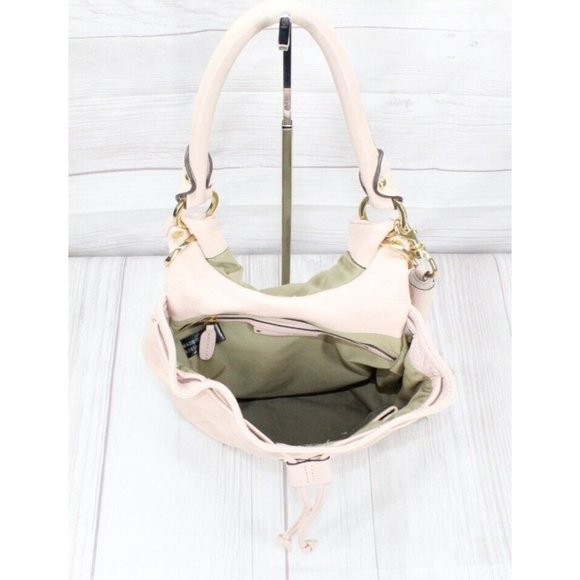 G.I.L.I. Pink Leather Convertible Backpack Purse Hobo Shoulder Bag - Picture 7 of 9